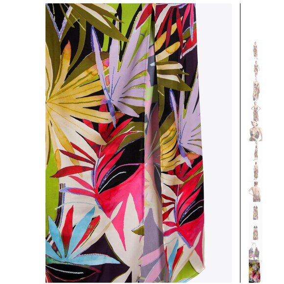 TROPICAL PRINT CUT OUT DRESS Size M NEW WITH TAG! - Picture 5 of 12